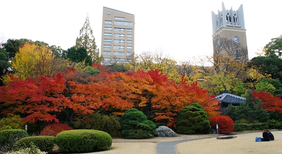 Okuma Garden yang ternyata keren banget, sayangnya langitnya ga biru >.<